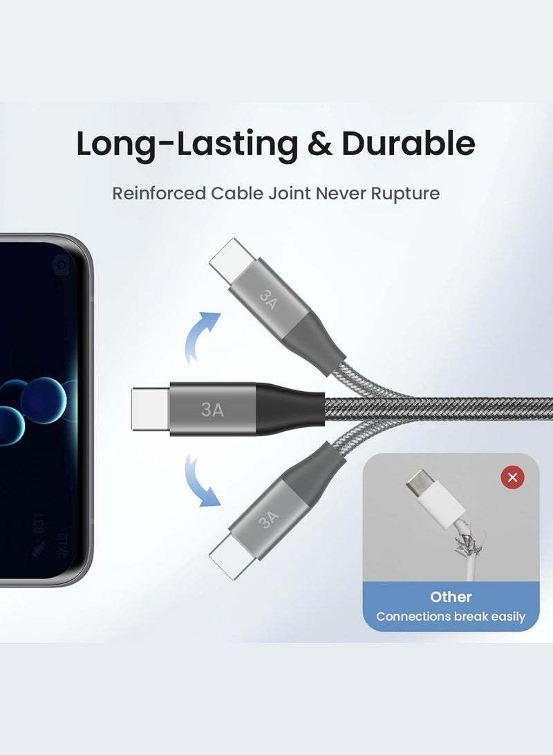 Chappeline CA18 Nylon Braided Type-C Fast Data Sync and Charging Cable - Black - Image 3